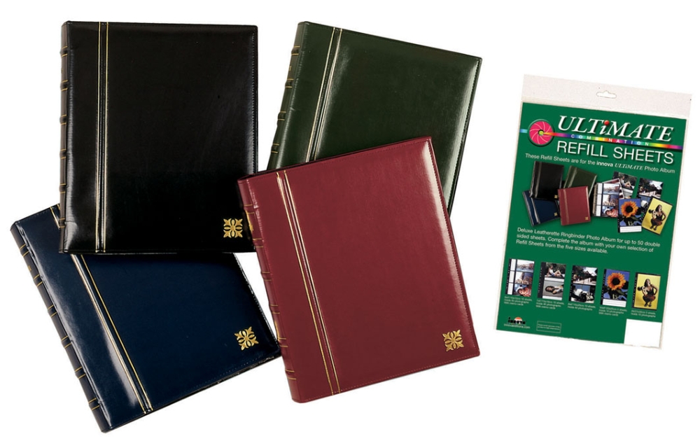 The Ultimate Ring Binder Leatherette Combination Photo Album and Refills 