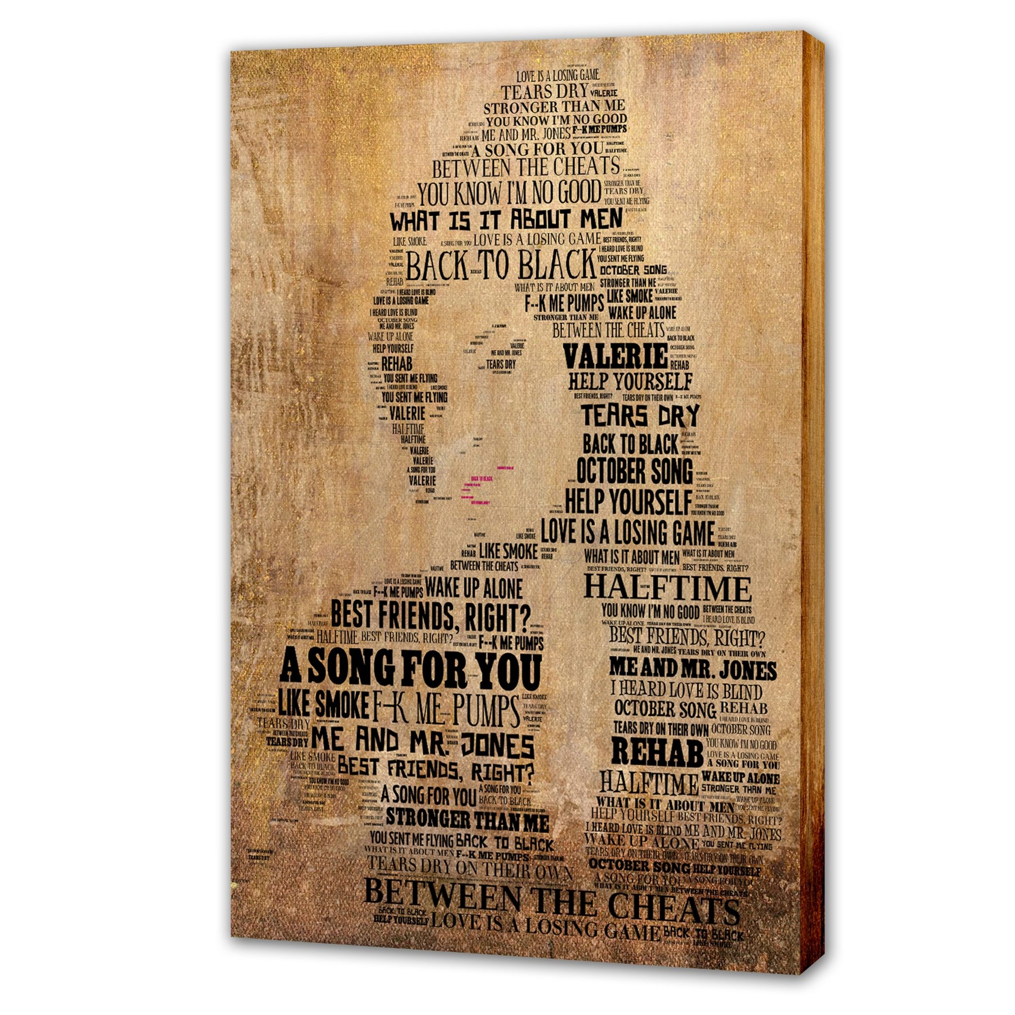 Amy Winehouse Song Lyrics Sepia Canvas Digital Distribution